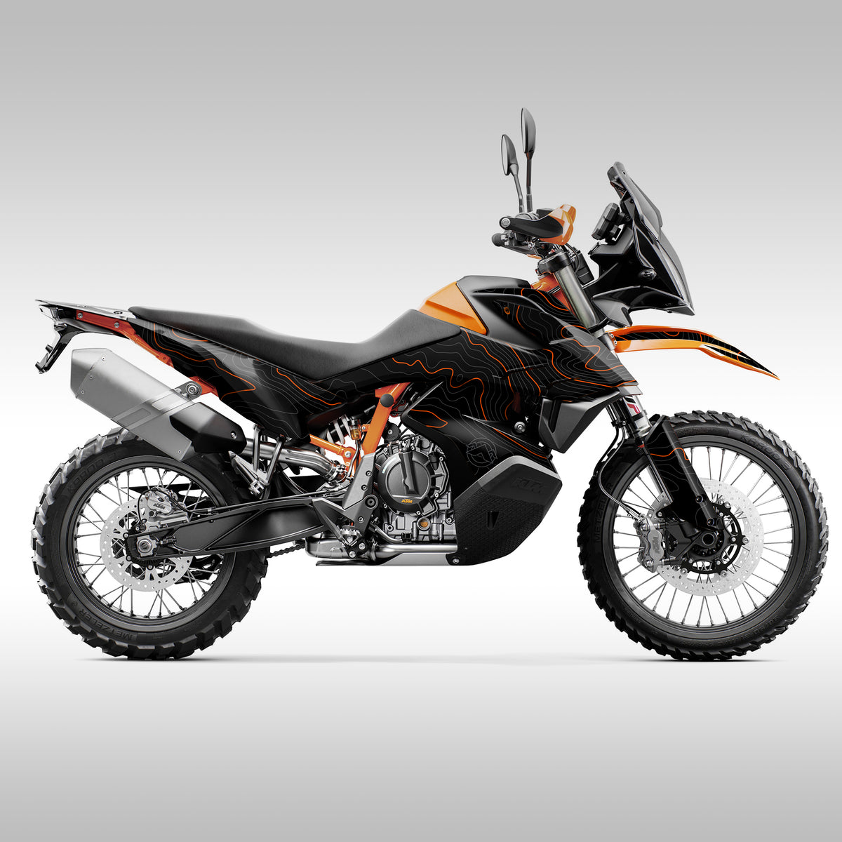 2019 - 2022  KTM 790 / 890 ADVENTURE - BLACK TOPO - GRAPHICS KIT