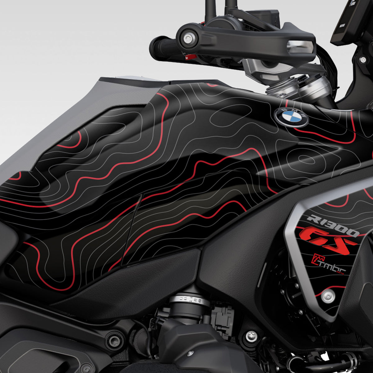 2024 BMW R 1300 GS - MATTE BLACK TOPO - GRAPHICS KIT