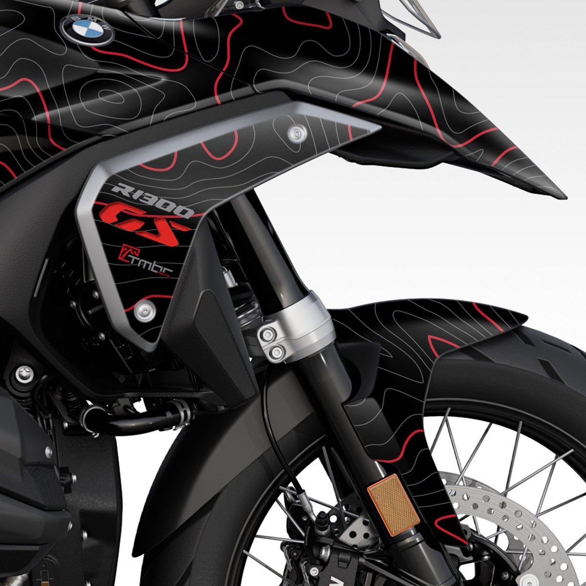 2024 BMW R 1300 GS - MATTE BLACK TOPO - GRAPHICS KIT