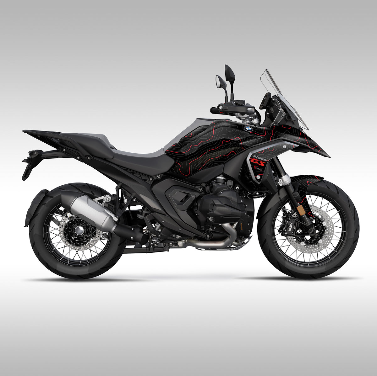 2024 BMW R 1300 GS - MATTE BLACK TOPO - GRAPHICS KIT