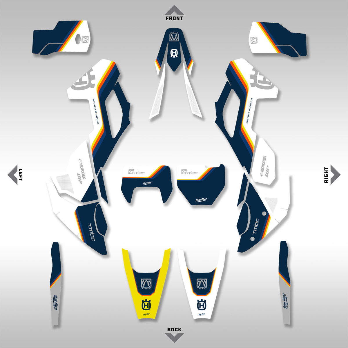 2023 - 2024 HUSQVARNA FE, TE, FX, TX - RETRO - GRAPHICS KIT