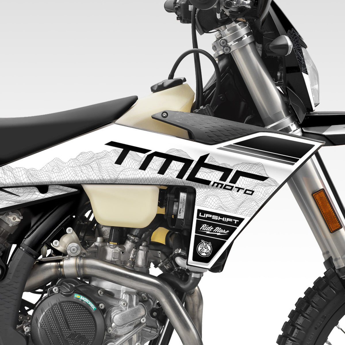 2023 - 2024 KTM EXC XC, XC-F GRAPHICS KIT - BLACK &amp; WHITE MOUNTAIN FRAMEWORK