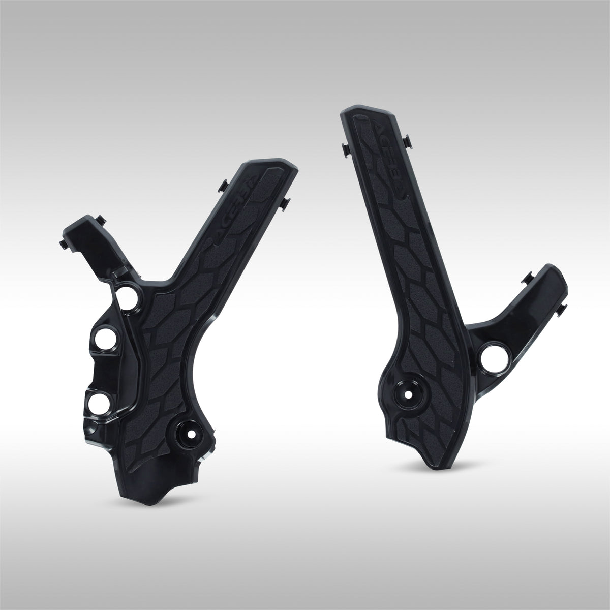 Acerbis Black X-Grip protectors For Suzuki DRZ400 help protect your frame. These frame guards protect your bike from scratching paint.