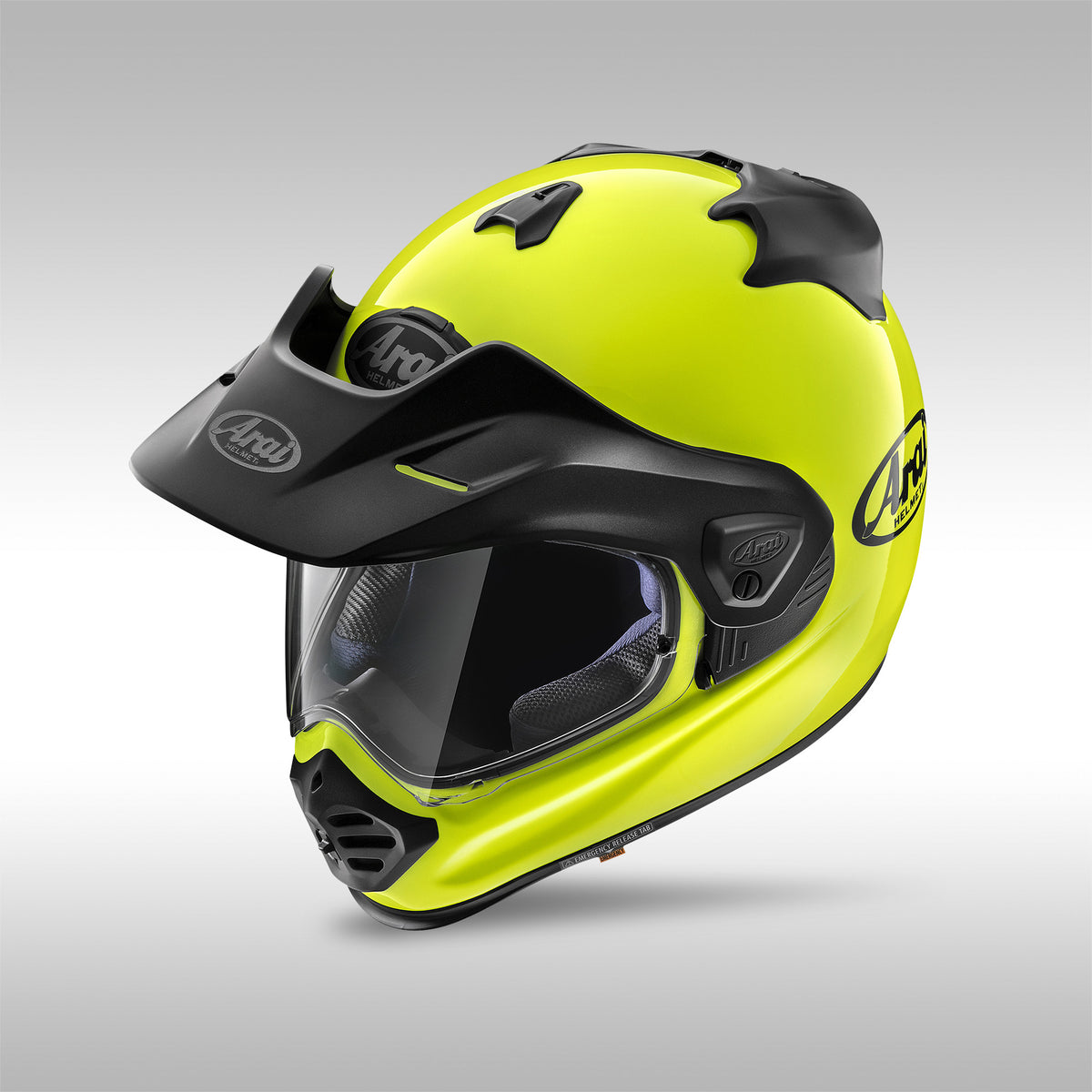 Arai XD-5 Adventure Helmet in solid flo yellow.