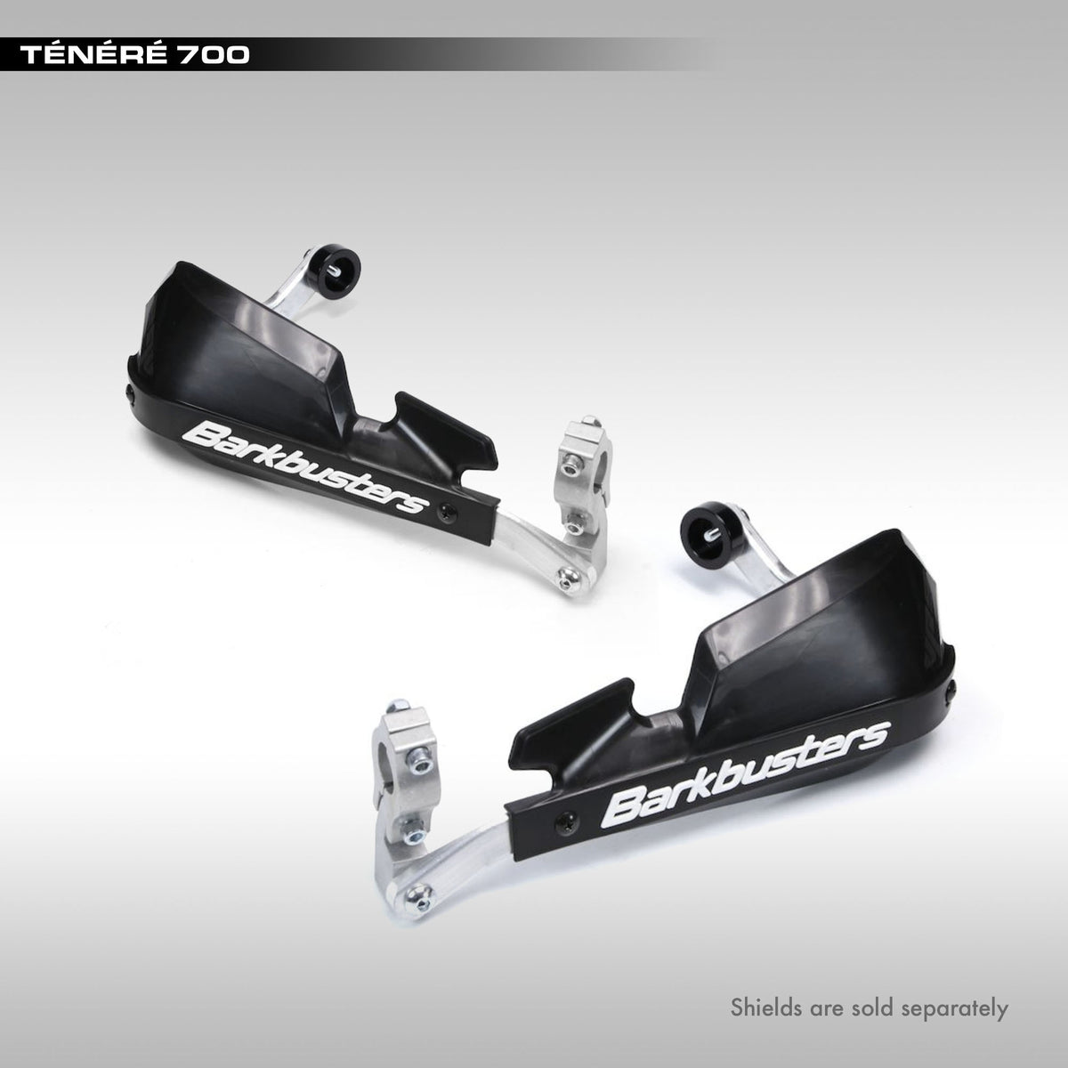 Barkbuster handguard kit for the Yamaha Tenere 700 with black VPS shields.