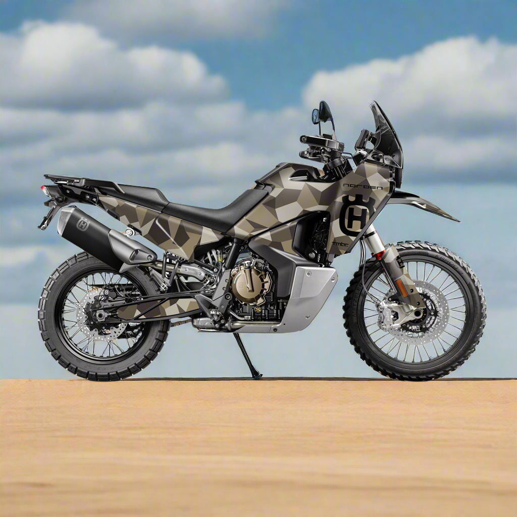 2022 - 2024 HUSQVARNA NORDEN 901 - DARK EARTH GEO CAMO - GRAPHICS KIT