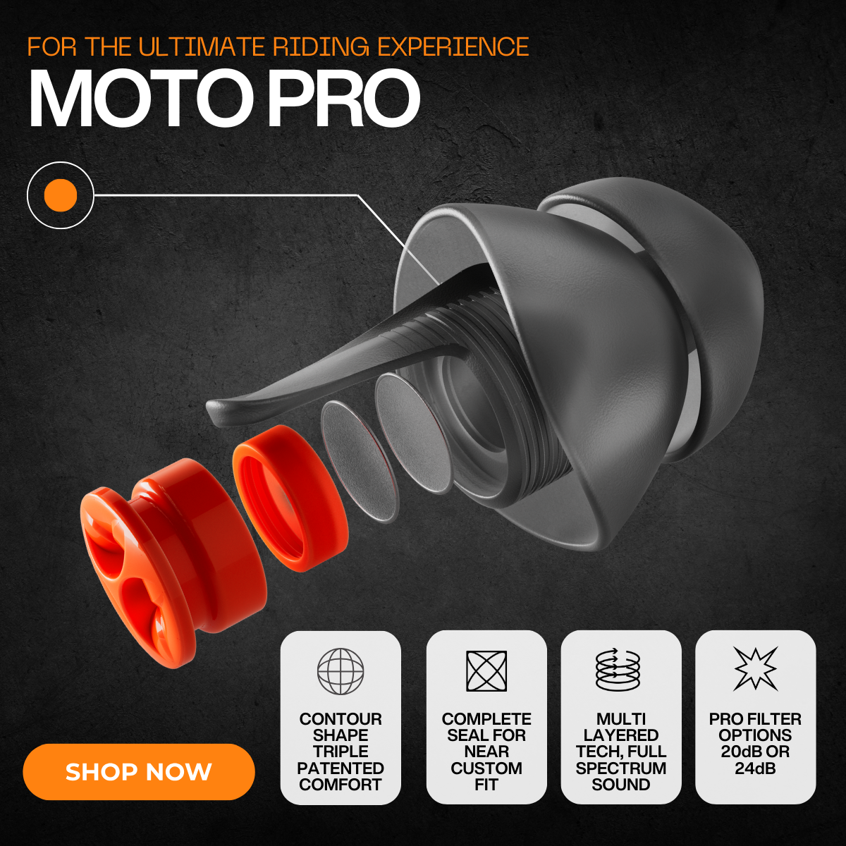 EARPEACE - MOTO PRO EARPLUGS