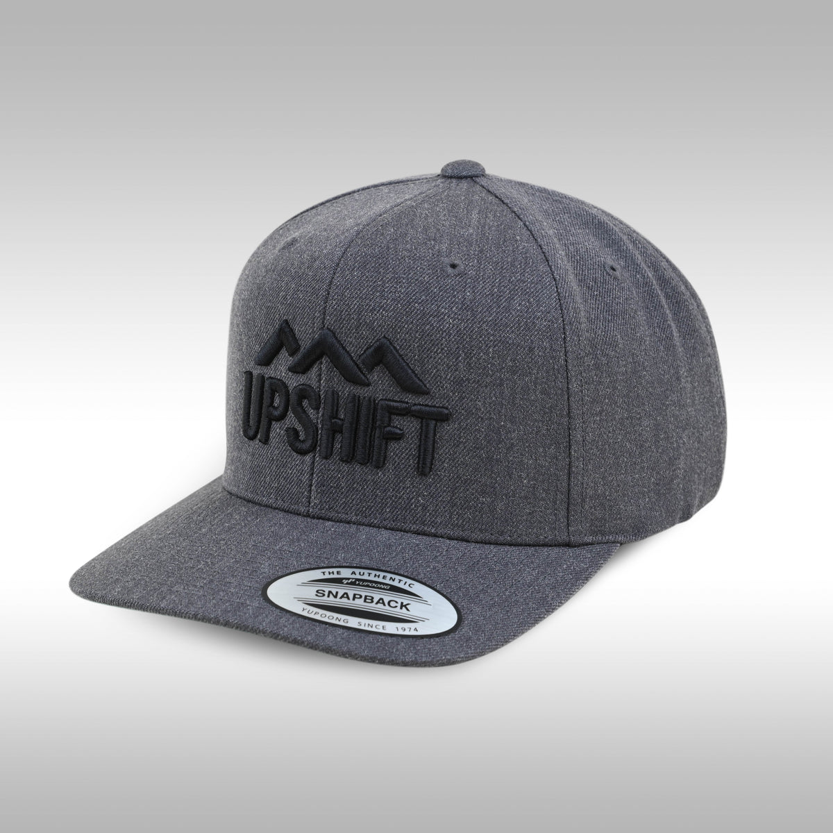 UPSHIFT 3D SNAPBACK HAT CHARCOL