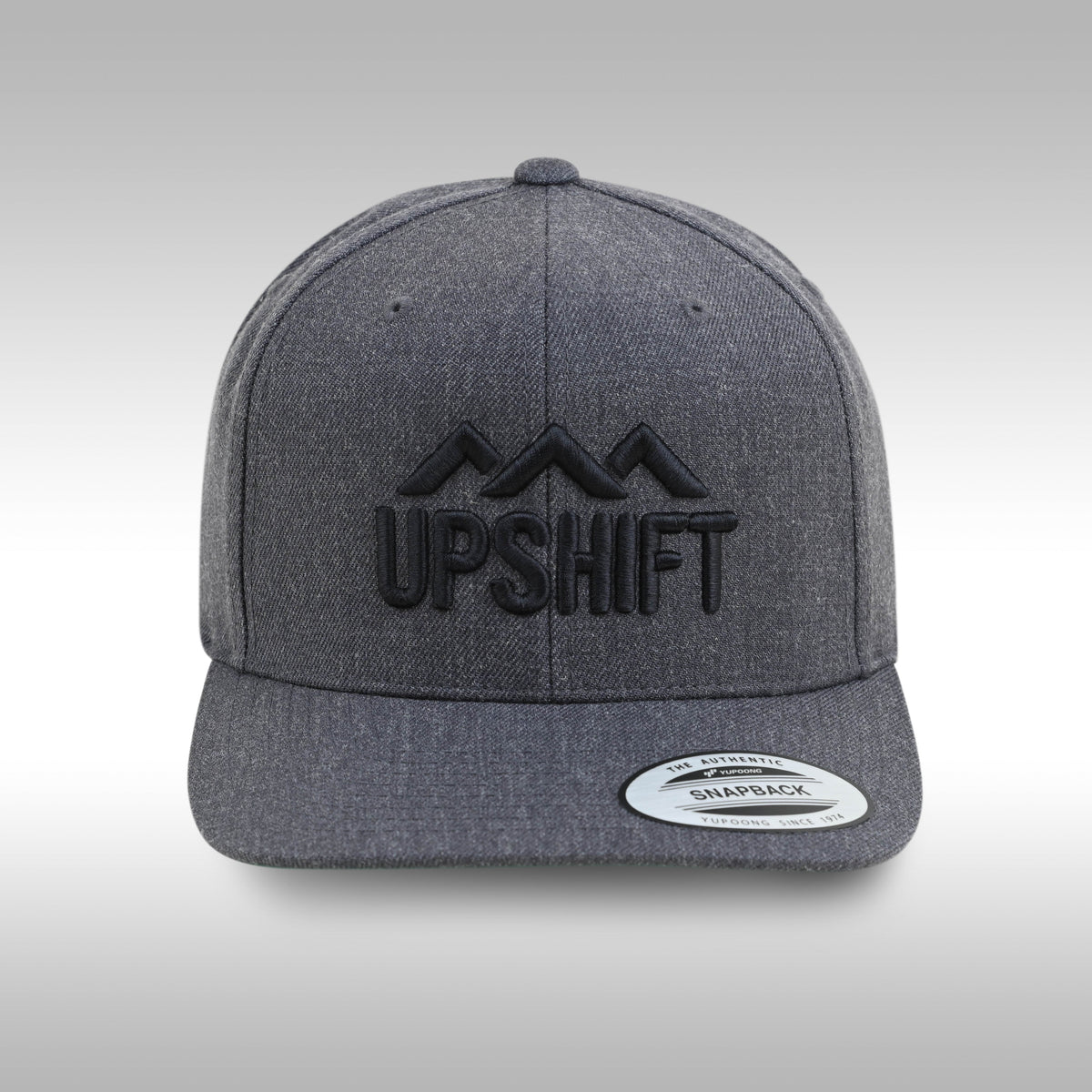 UPSHIFT 3D SNAPBACK HAT CHARCOL