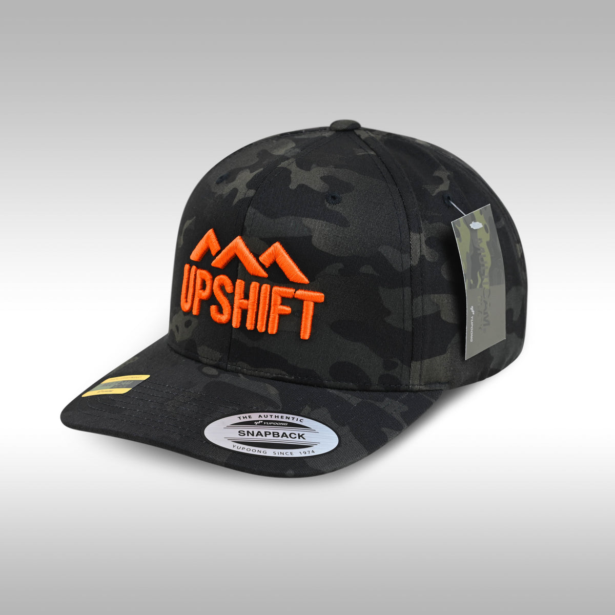 UPSHIFT 3D SNAPBACK HAT BLACK MULTICAM