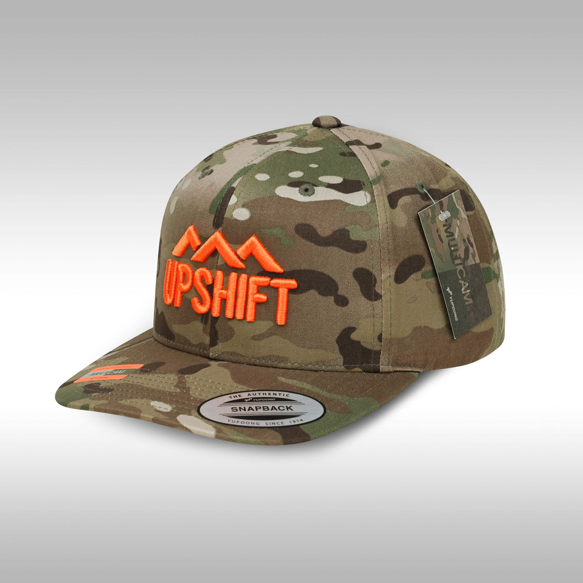 UPSHIFT 3D SNAPBACK HAT GREEN MULTICAM