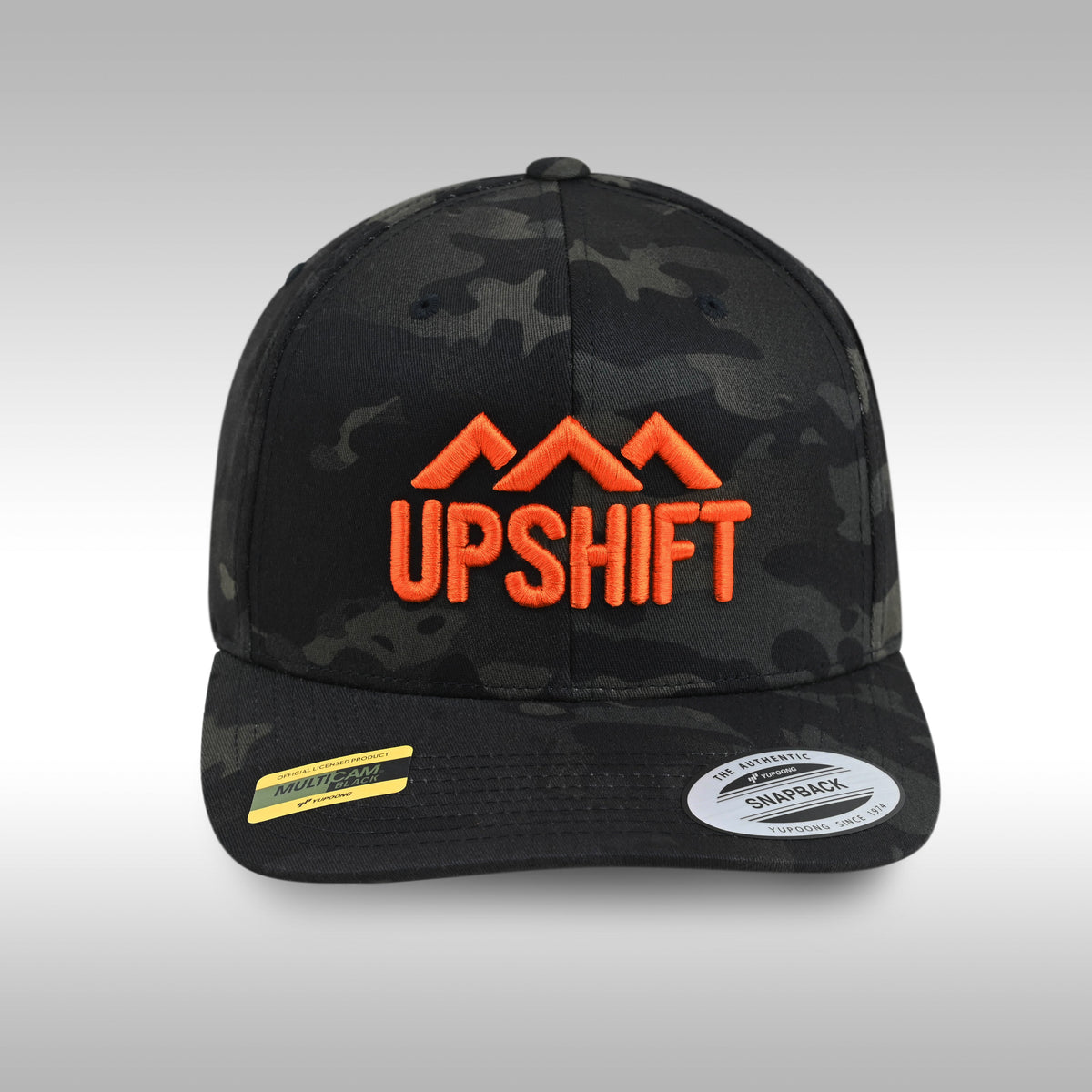 UPSHIFT 3D SNAPBACK HAT BLACK MULTICAM