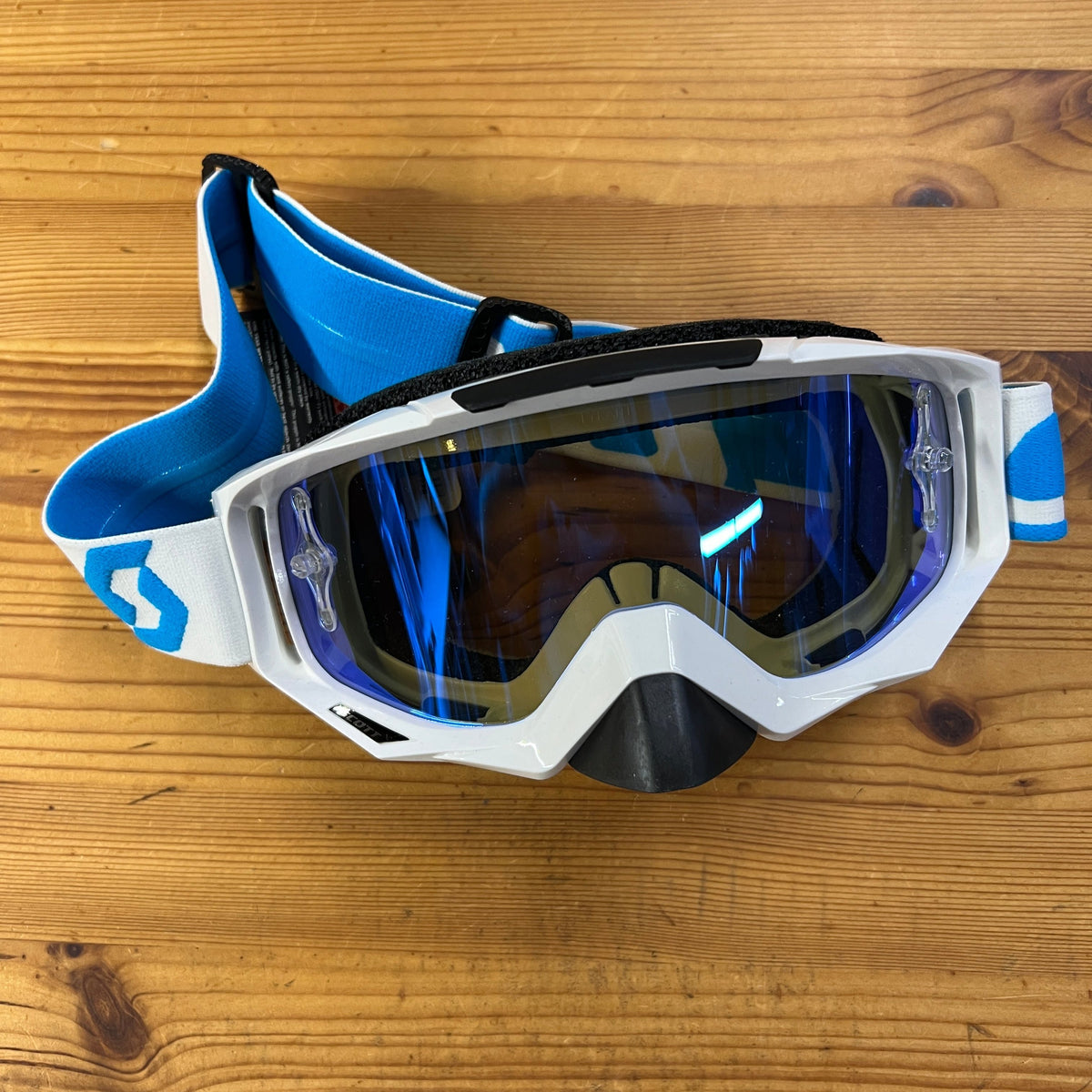 SCOTT SPORTS - TYRANT OFFROAD GOGGLES - ACID BLUE / WHITE - GARAGE SALE