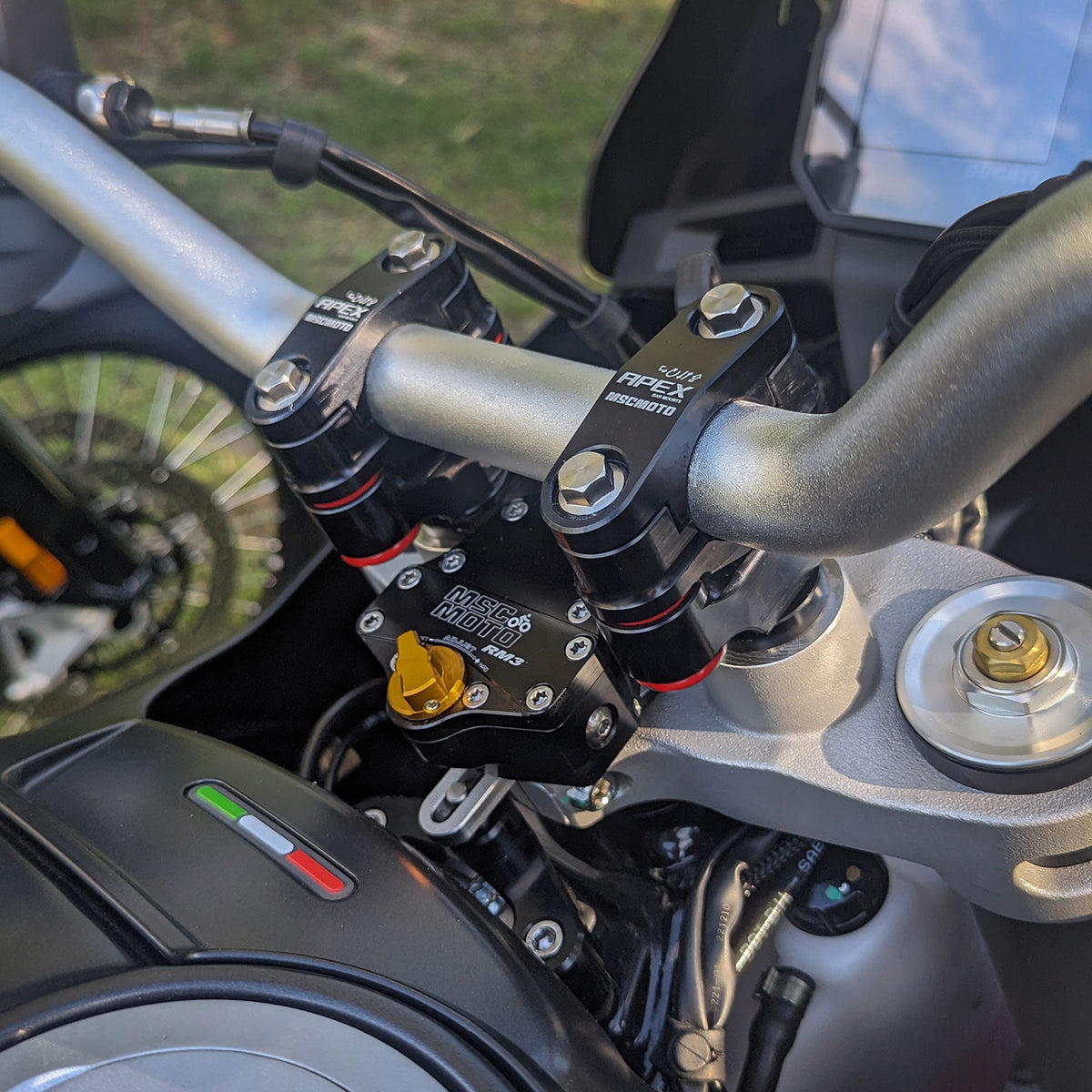 MSC MOTO - RM3 STEERING DAMPER KIT - DOWN UNDER - DUCATI DESERTX