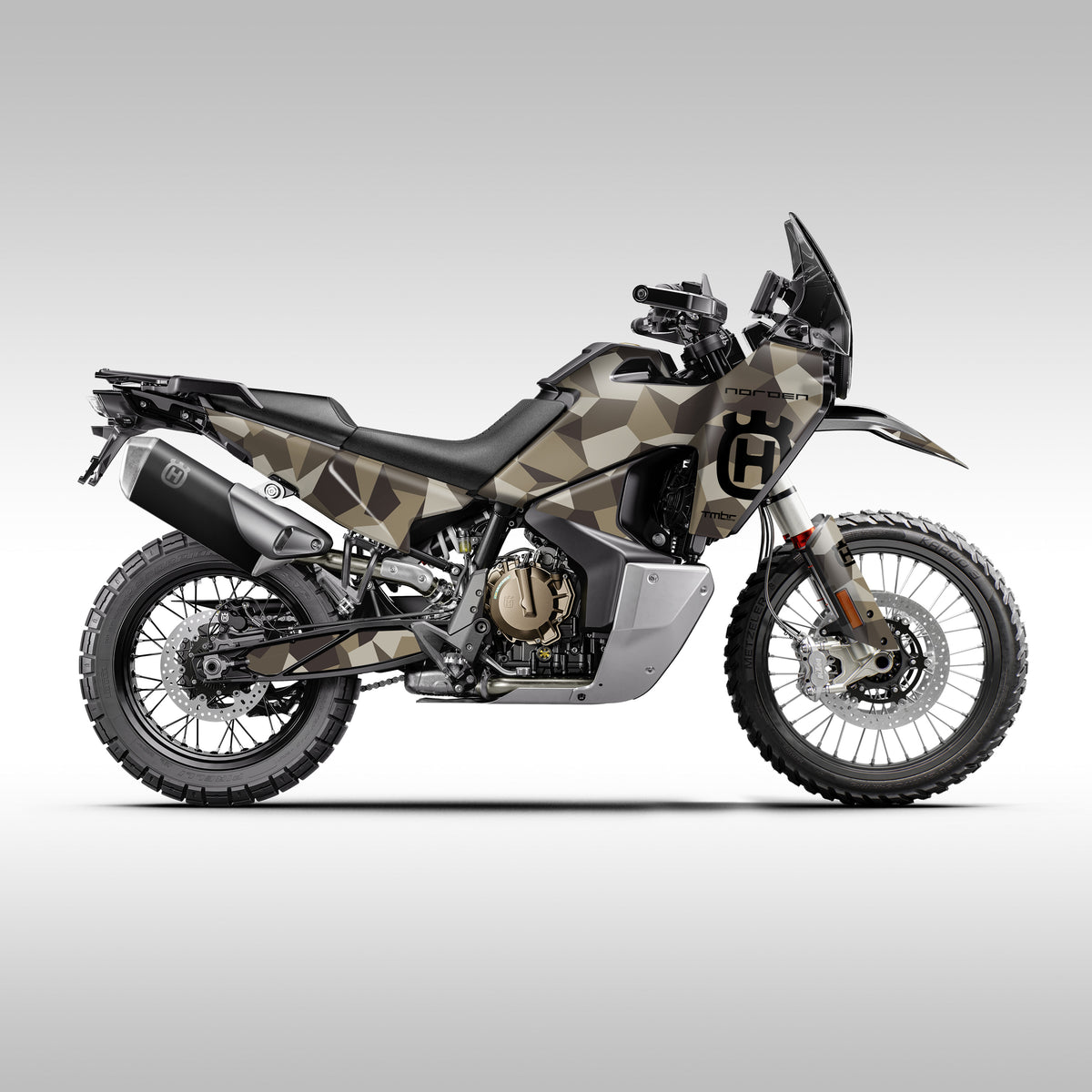 2022 - 2024 HUSQVARNA NORDEN 901 - DARK EARTH GEO CAMO - GRAPHICS KIT