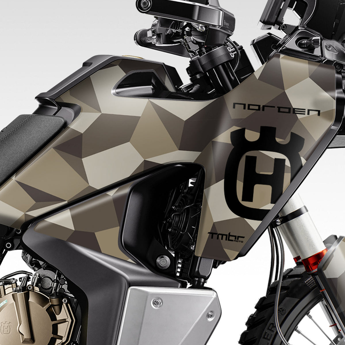 2022 - 2024 HUSQVARNA NORDEN 901 - DARK EARTH GEO CAMO - GRAPHICS KIT