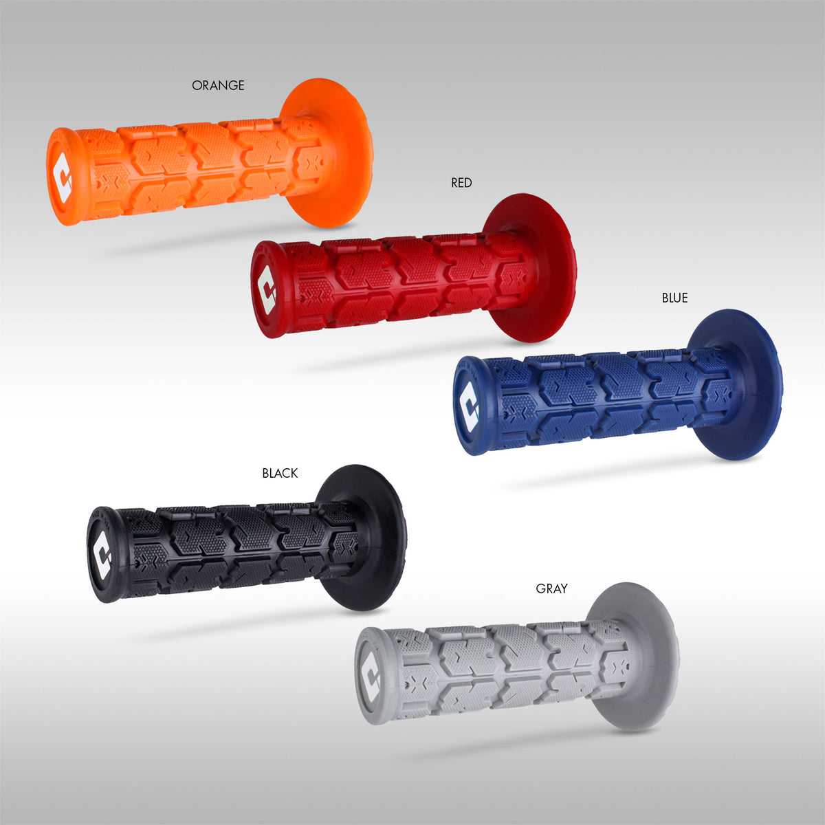 ODI single ply ROGUE motorcycle grips. Slightly larger profile for more comfort and control. Dirtbike, enduro, dualsport, motocross grips that are made in the USA. All 5 colors