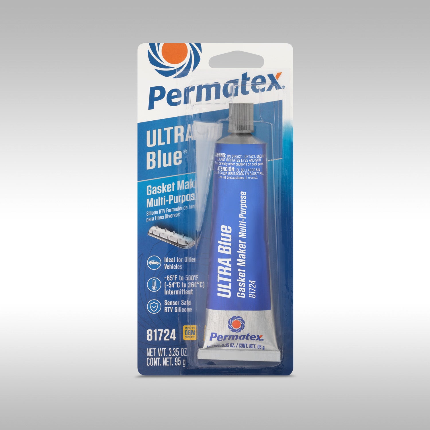 Permatex Ultra Blue is a multi-purpose sensor-safe, low-odor, non-corrosive RTV gasket maker.