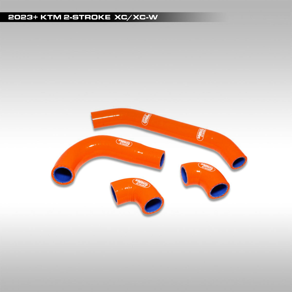 SAMCO - RADIATOR HOSE KIT - ORANGE - KTM XC &amp; XC-W 2 STROKES