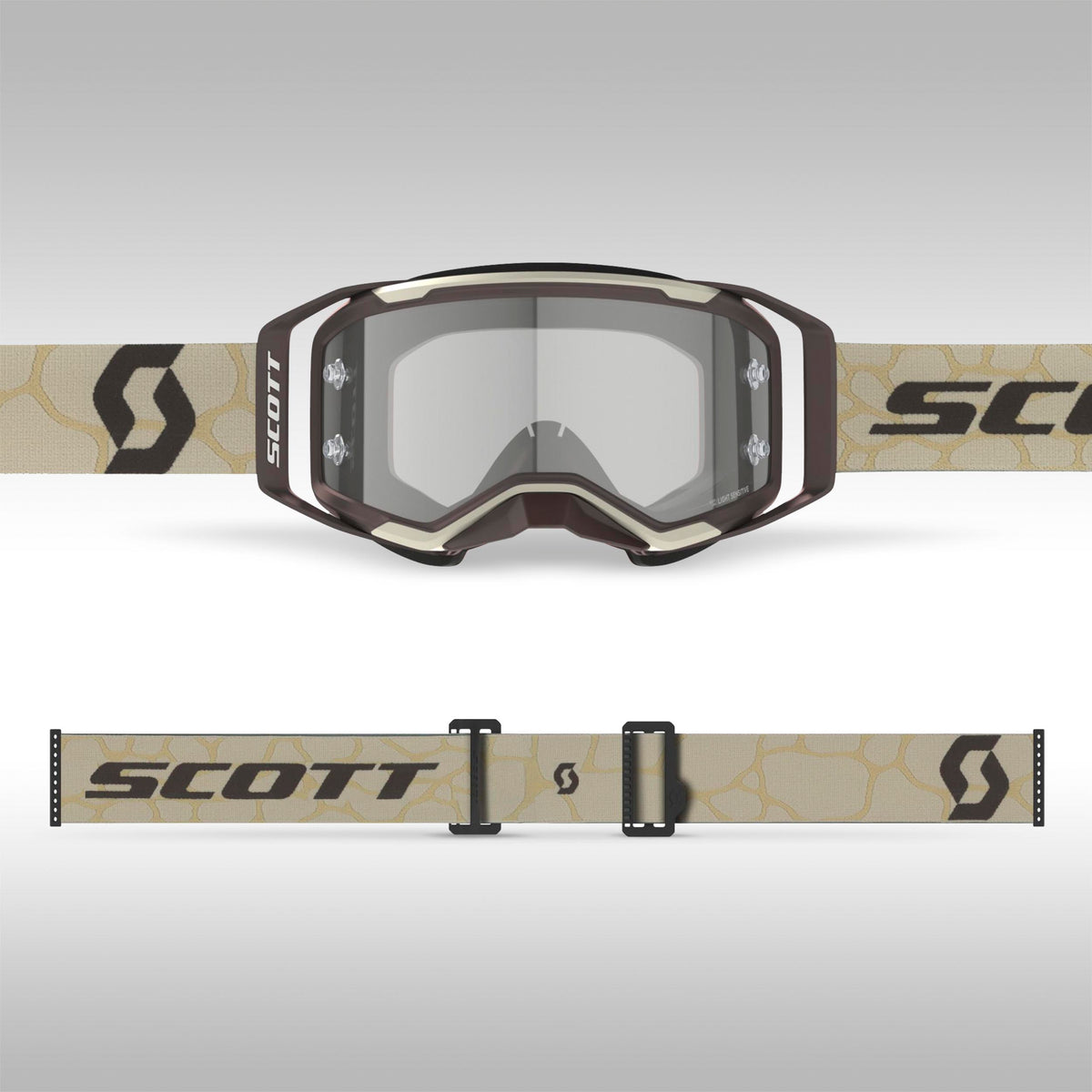 Scott Sports Prospect 2.0 Sand Dust offroad goggle with light sensitive lens. Made in the USA