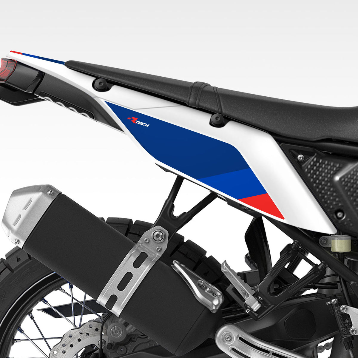 2019 - 2024 YAMAHA TENERE 700 - RTECH WHITE / BLUE / RED STRIPES - GRAPHICS KIT