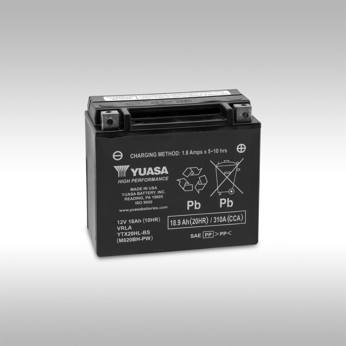 YUASA - YTX20HL-PW AGM MAINTENANCE FREE BATTERY