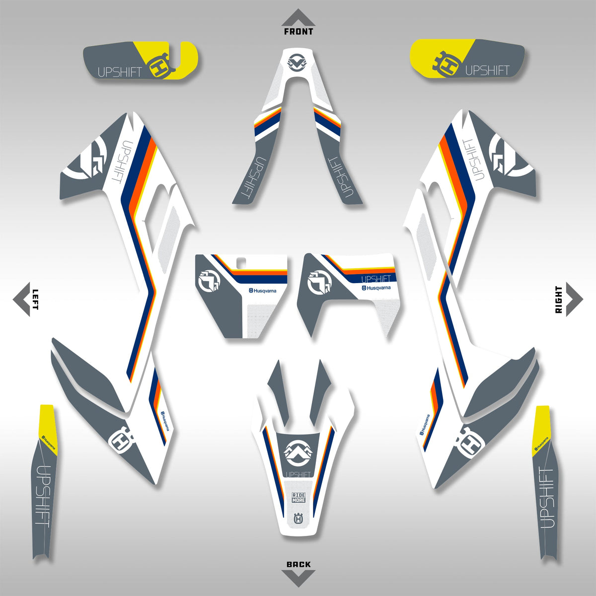 2017 - 2019 HUSQ FE, TE - RETRO - GRAPHICS KIT