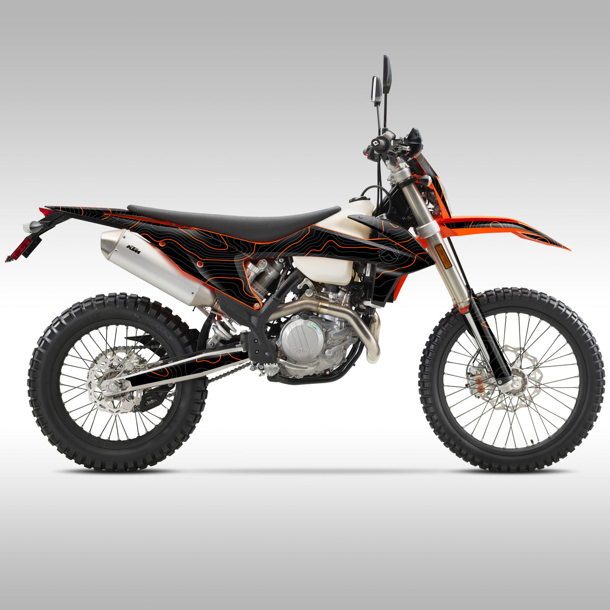 2020 - 2023 KTM EXC-F, XC - BLACK TOPO GRAPHICS KIT