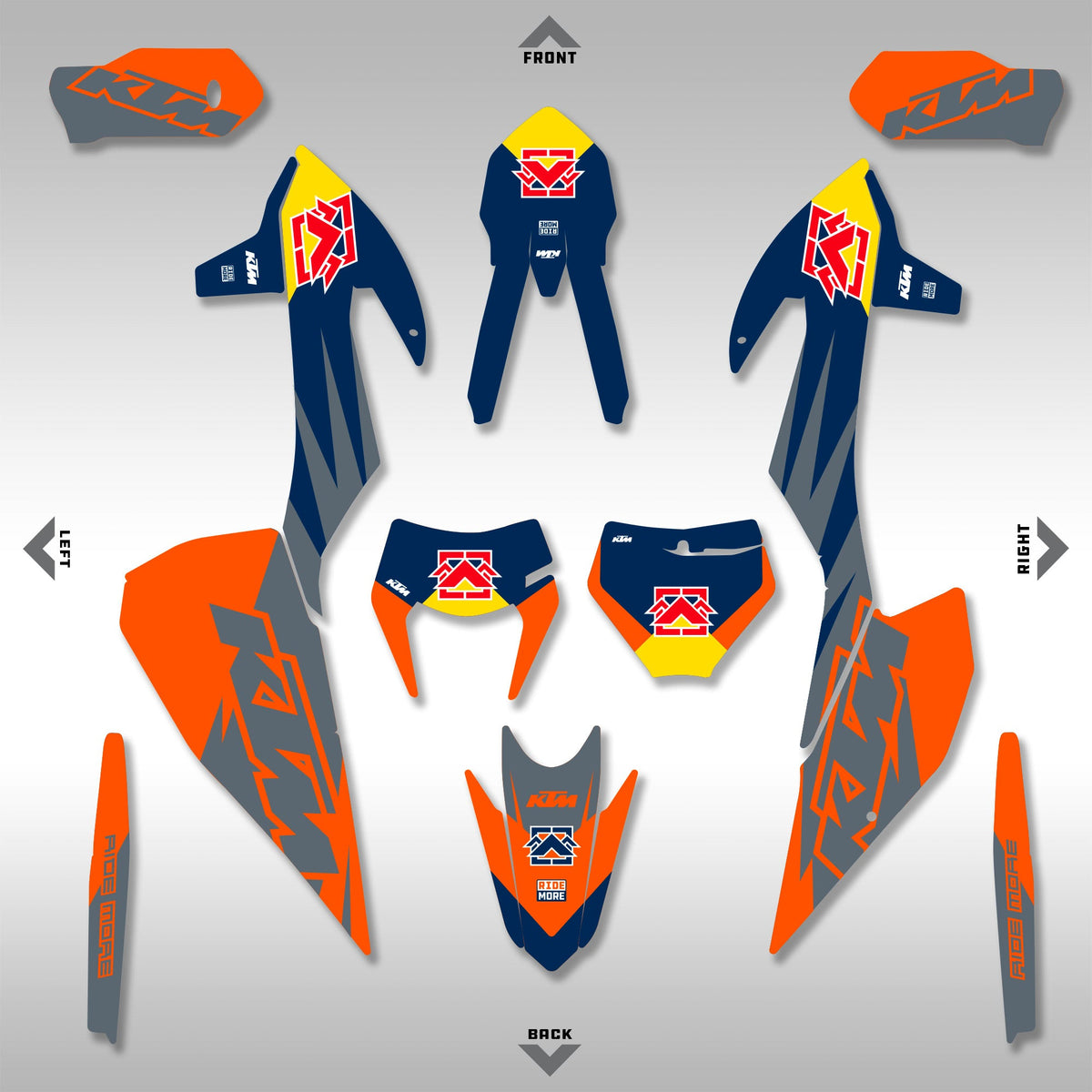 2020 - 2023 KTM EXC-F, XC - NO BULL GRAPHICS KIT