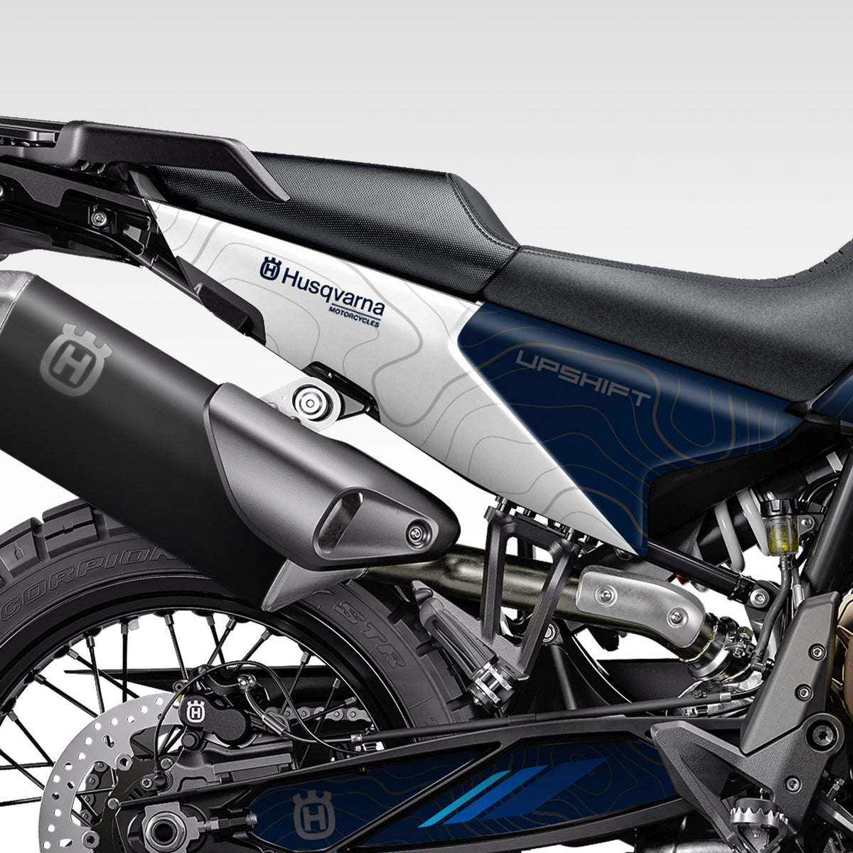 2022 - 2024 HUSQVARNA NORDEN 901 - BLUE SPLIT TOPO - GRAPHICS KIT