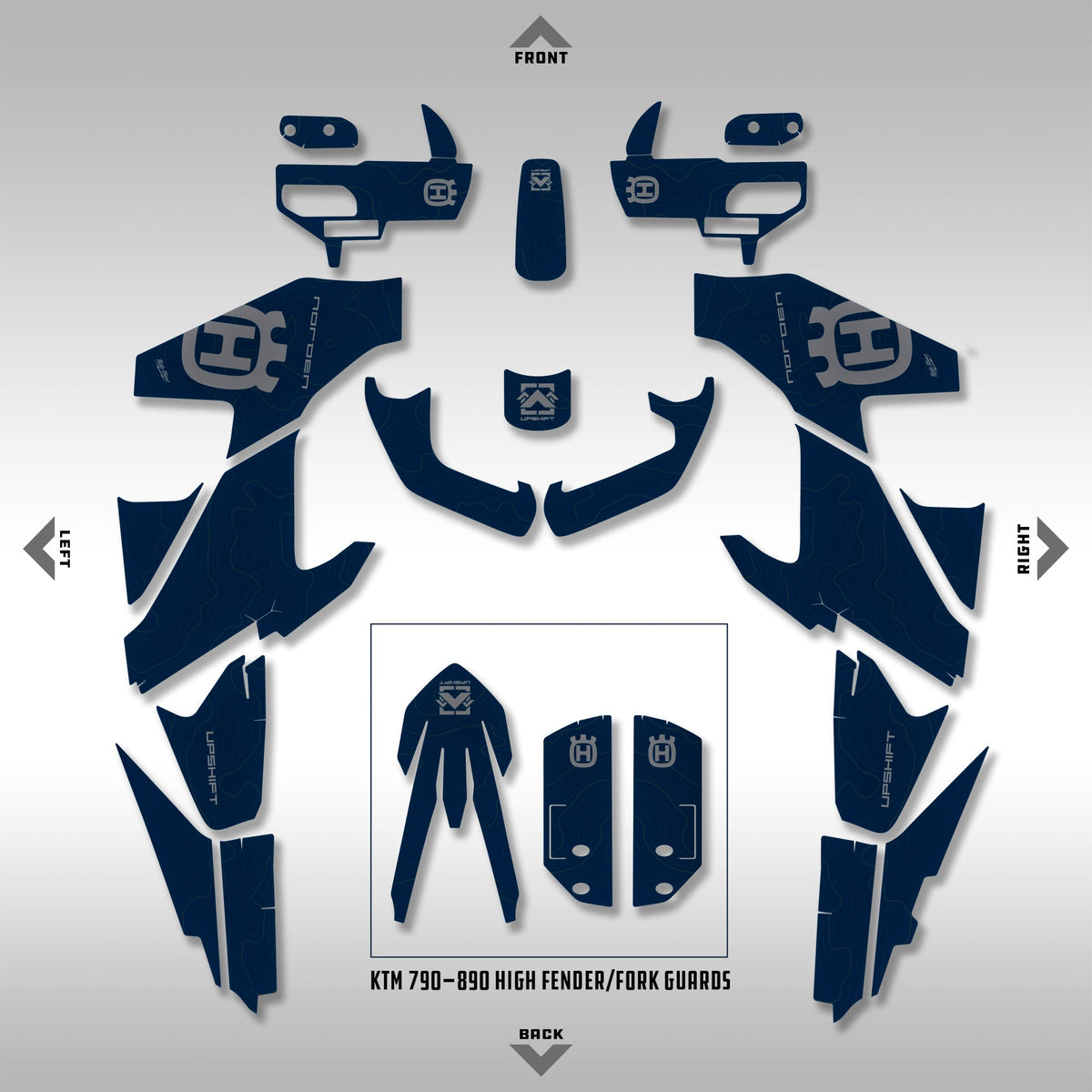 2022 - 2024 HUSQVARNA NORDEN 901 - NAVY FULL TOPO - GRAPHICS KIT