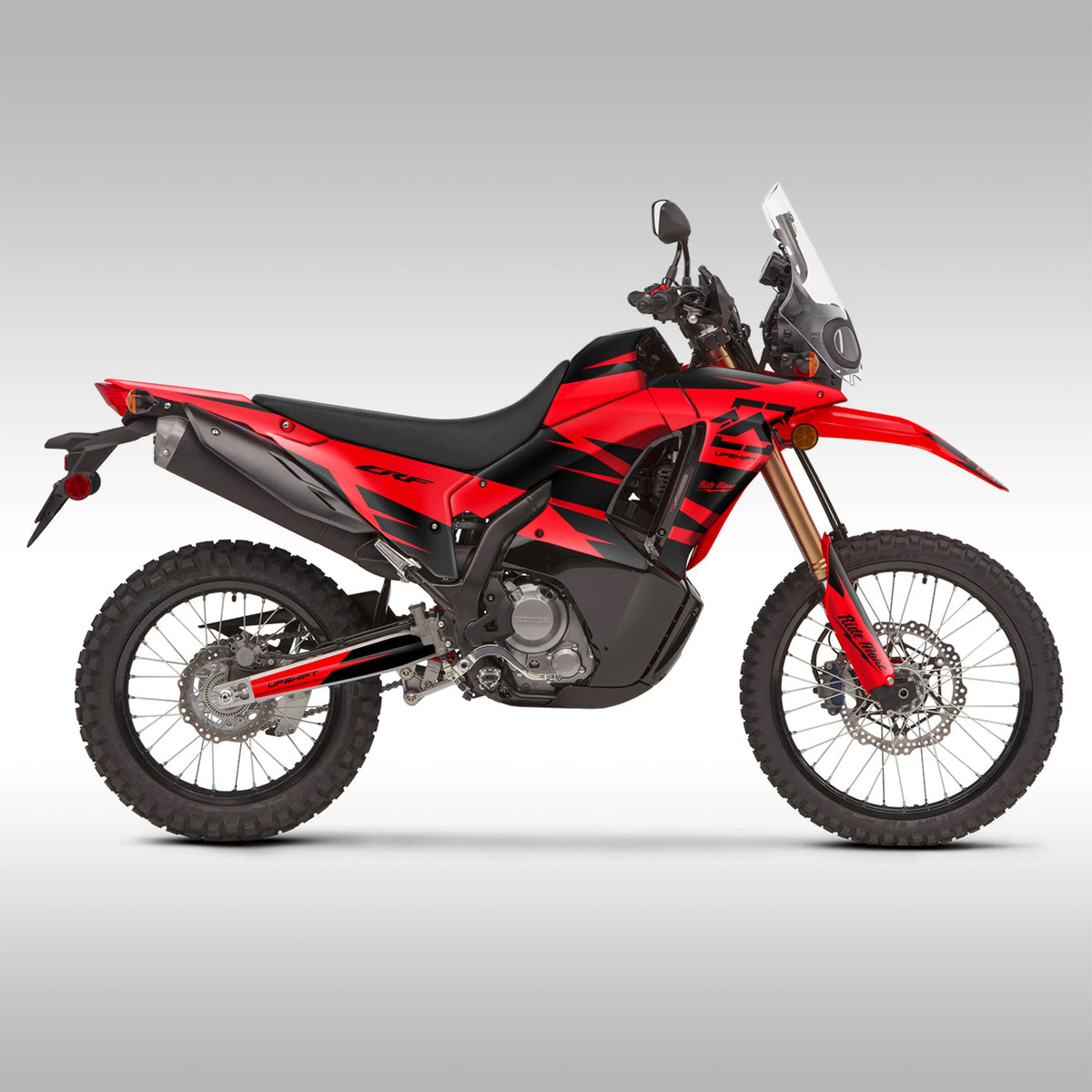 2021 - 2024 HONDA CRF300L RALLY - RED/BLACK - GRAPHICS KIT