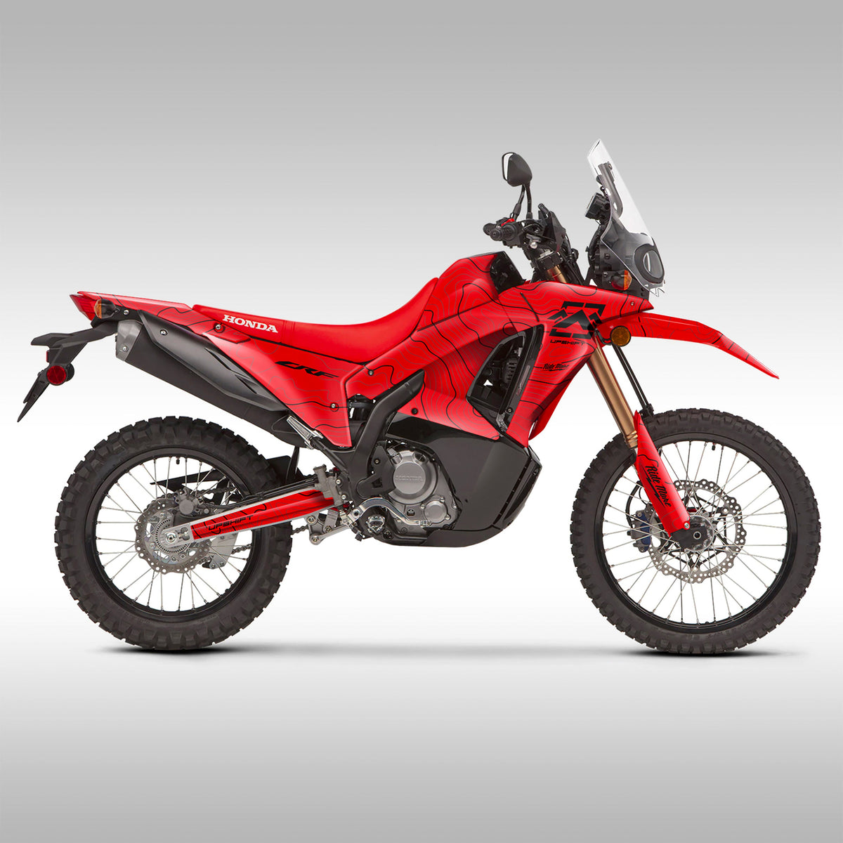 2021 - 2024 HONDA CRF300L RALLY - RED TOPO - GRAPHICS KIT