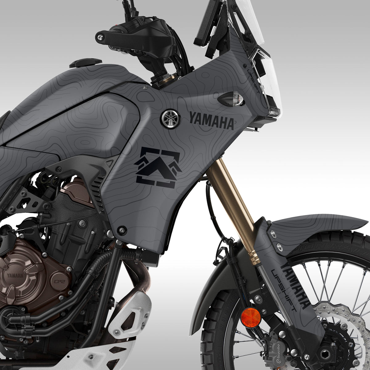 2019 - 2024 YAMAHA TENERE 700 - GRAY TOPO - GRAPHICS KIT