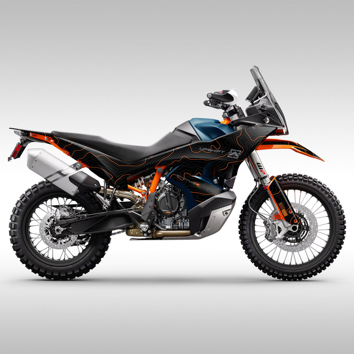 2023 - 2025 890 ADVENTURE - BLACK / ORANGE TOPO - GRAPHICS KIT