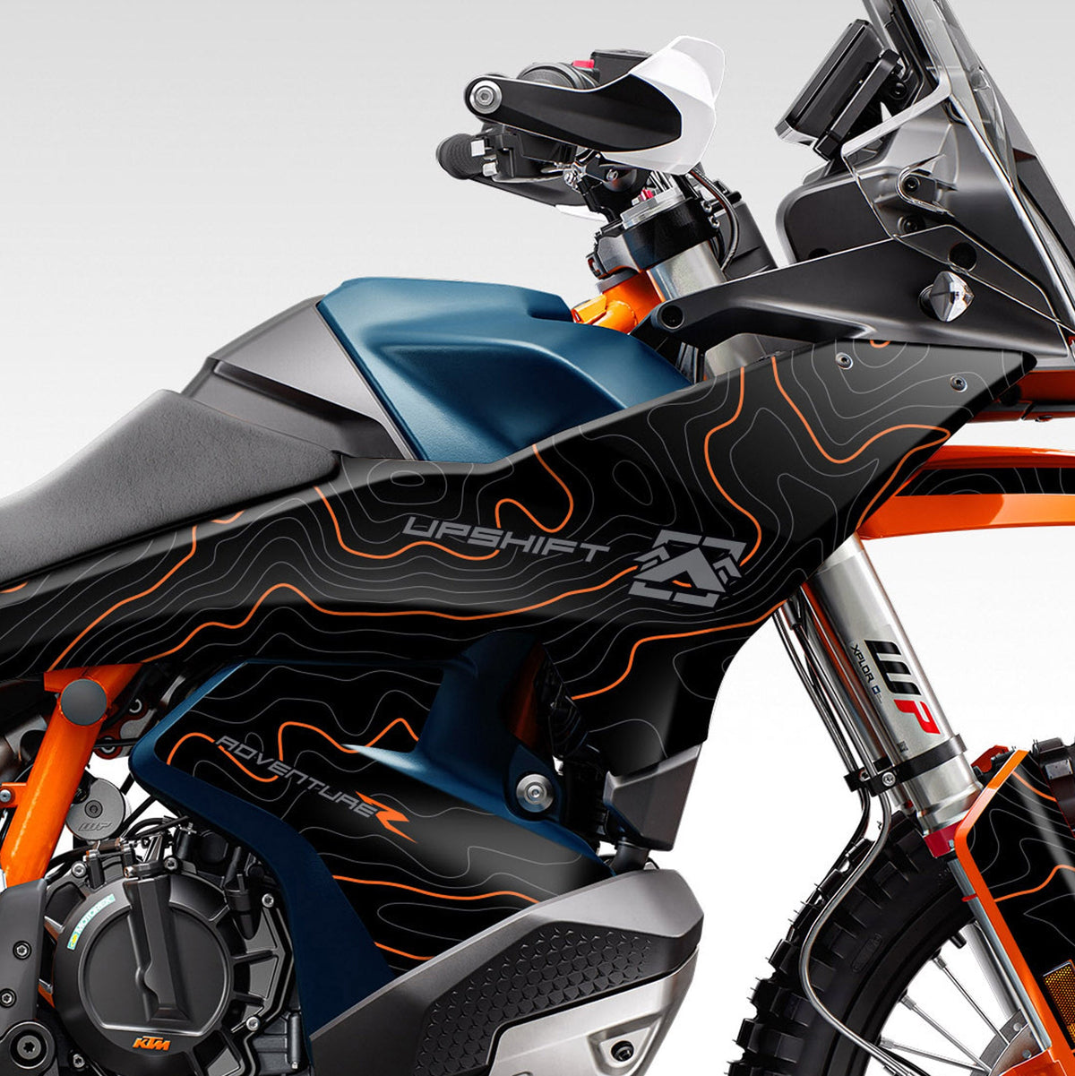 2023 - 2025 890 ADVENTURE - BLACK / ORANGE TOPO - GRAPHICS KIT