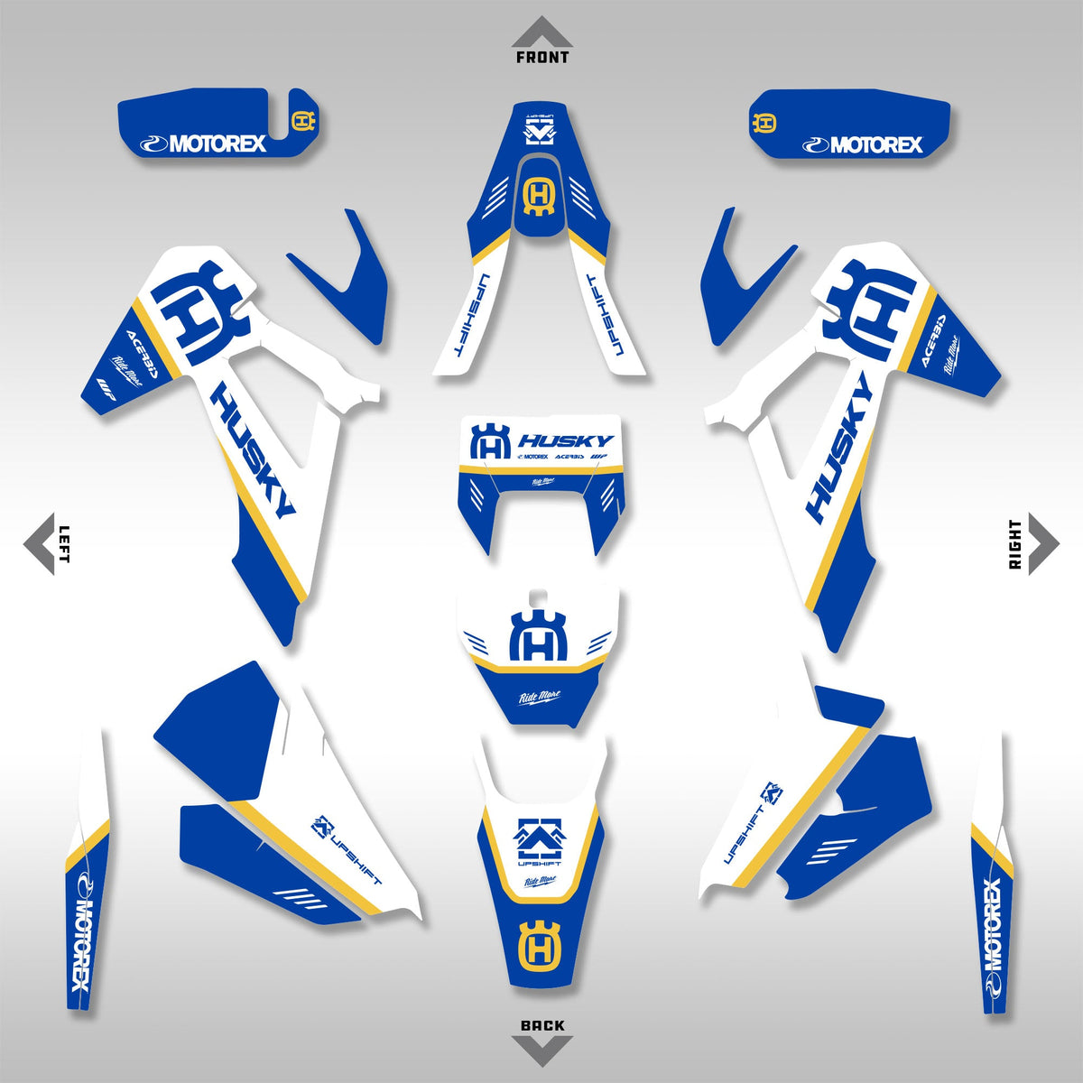 HUSQVARNA FE, TE, FX, TX - HERITAGE - GRAPHICS KIT