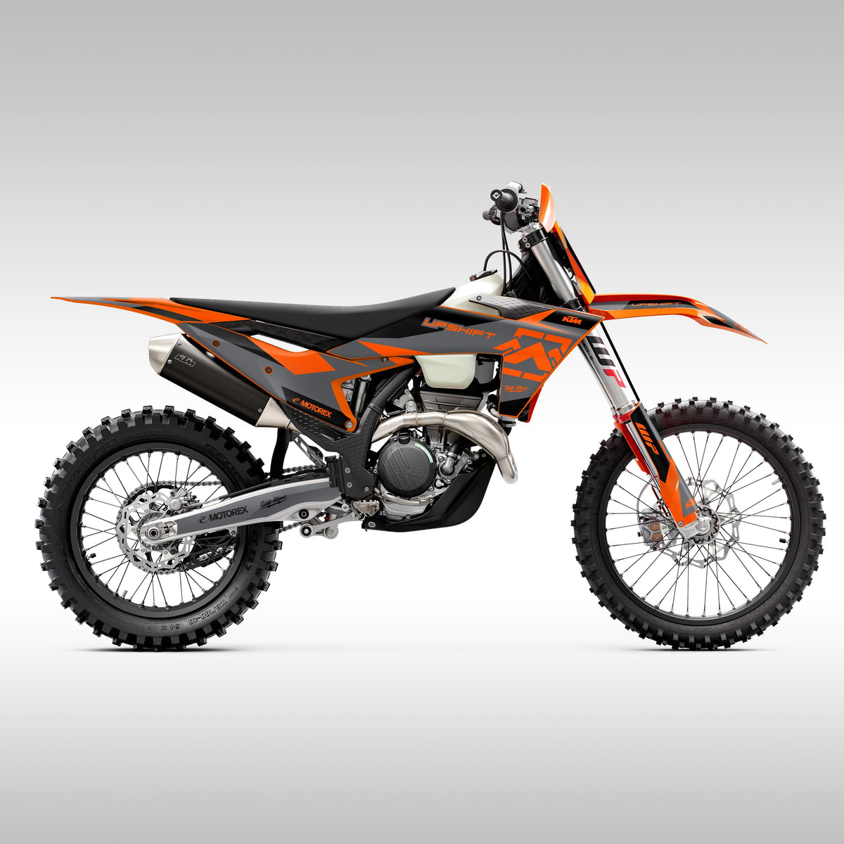 2023 - 2024 KTM EXC, XC, XC-F GRAPHICS KIT - STRATUS ORANGE / GRAY