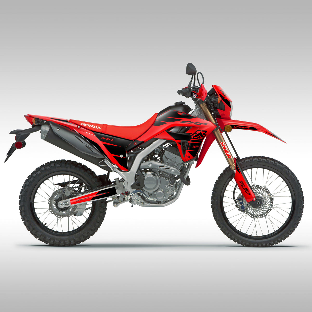 2021 - 2024 HONDA CRF300L - RED &amp; BLACK - GRAPHICS KIT  (Non-Rally)