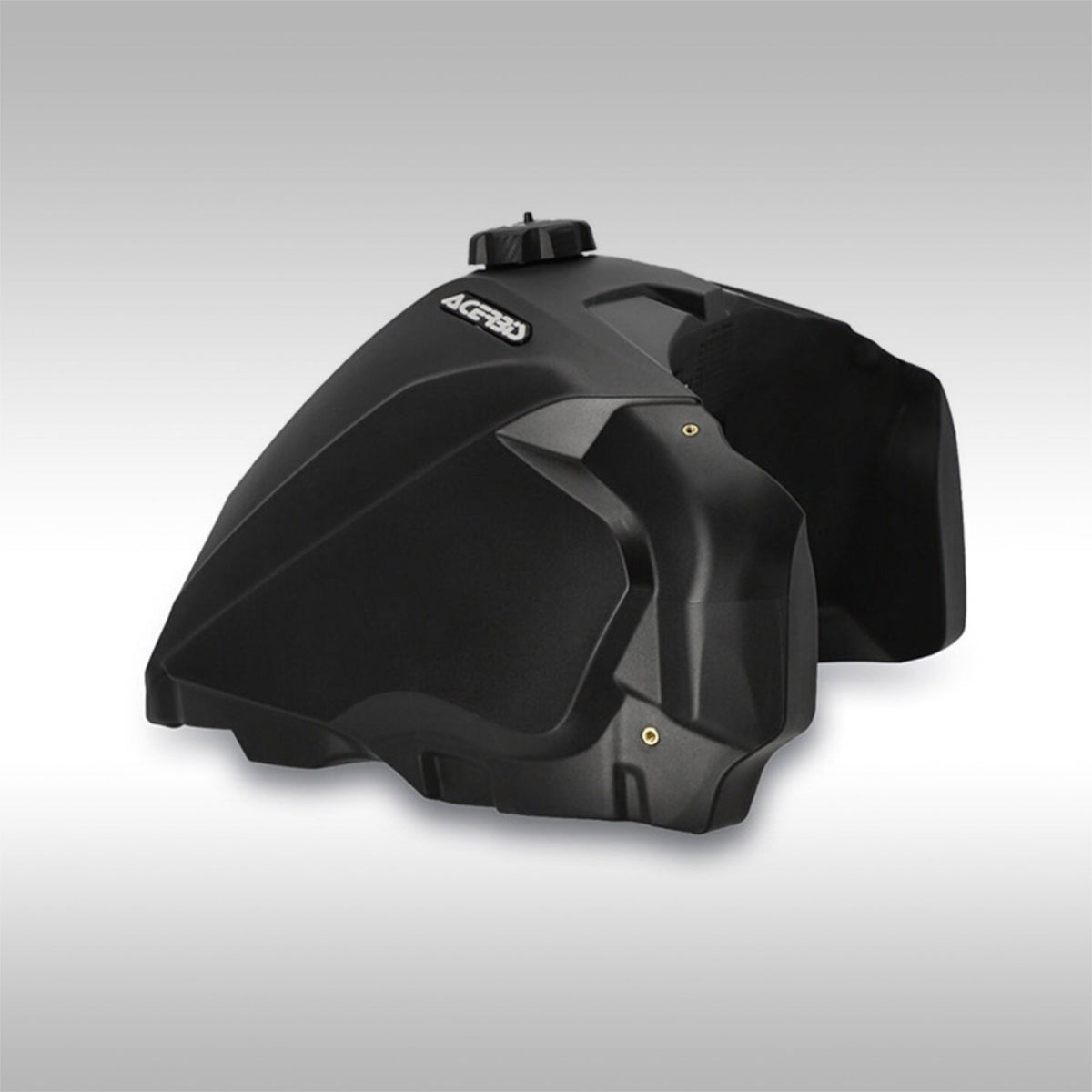 Acerbis 6.1 gallon fuel tank delivers increased range for the Yamaha Tenere 700. Black plastic.