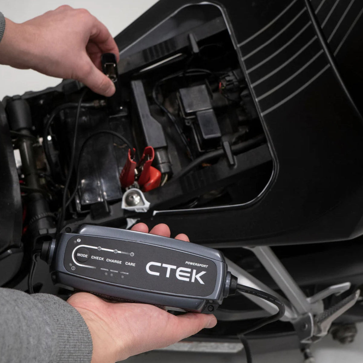 The CTEK CT5 Powersport battery charger is a fully automatic battery charger specifically designed for powersports. Keep your motorcycle, dirtbike, atv, utv, boat and jet ski battery in top working order. Motorcycle maitenance.