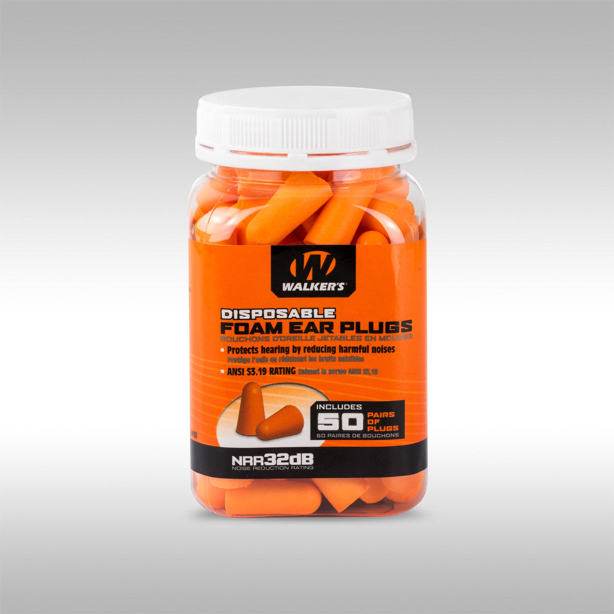 WALKER&#39;S EAR PLUGS - 50 &amp; 5 PAIR PACKS