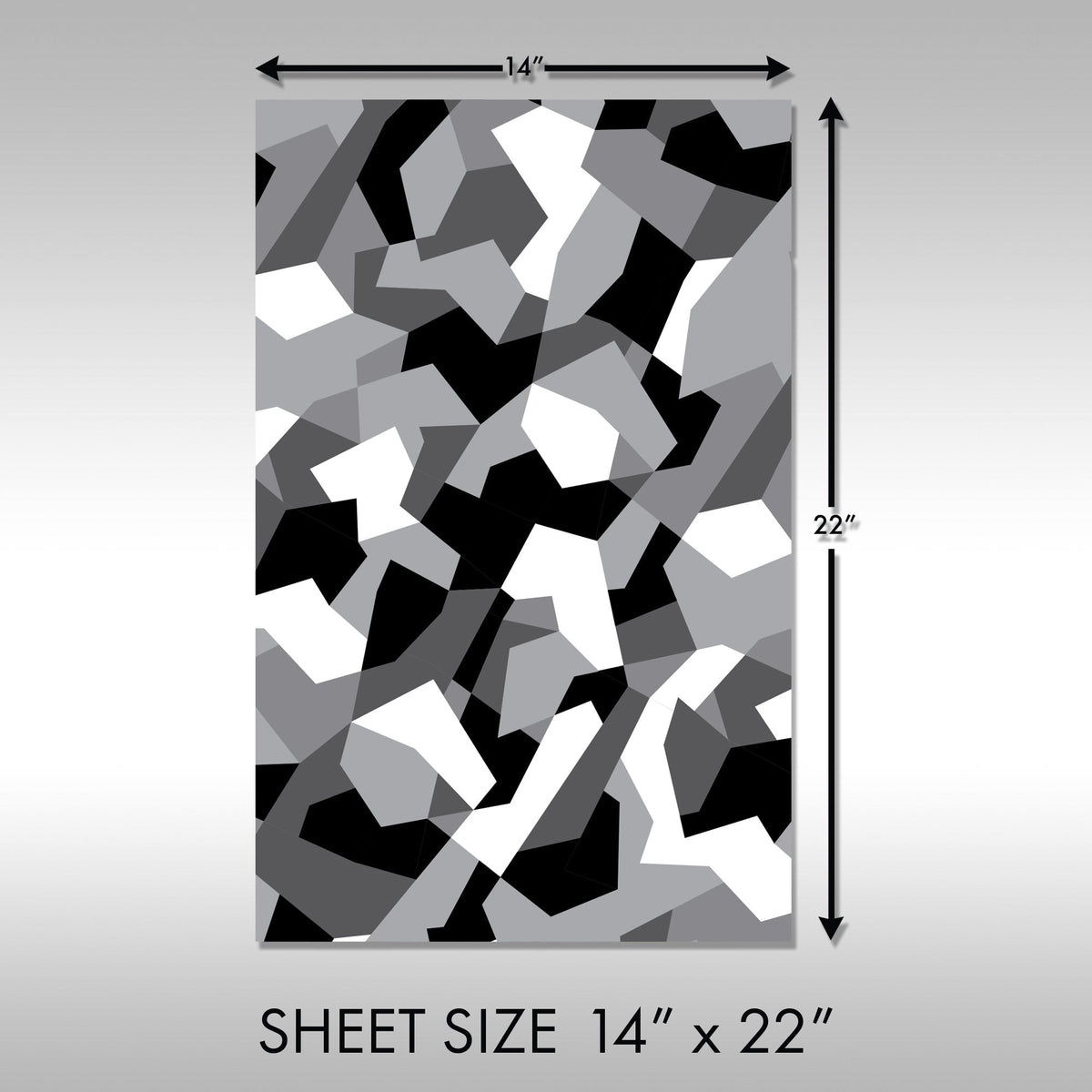 GEO CAMO SHEET - WHITE / GRAY / BLACK