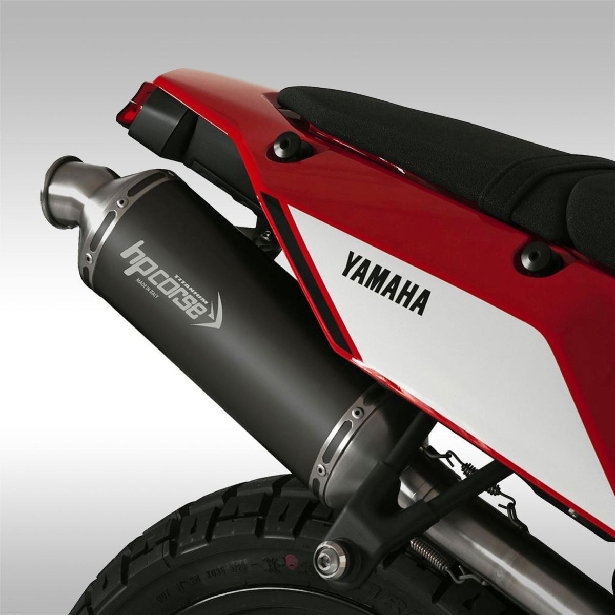 HP CORSE - HIGH MOUNT SP-1 SHORT BLACK TITANIUM SLIP-ON - YAMAHA TENERE 700