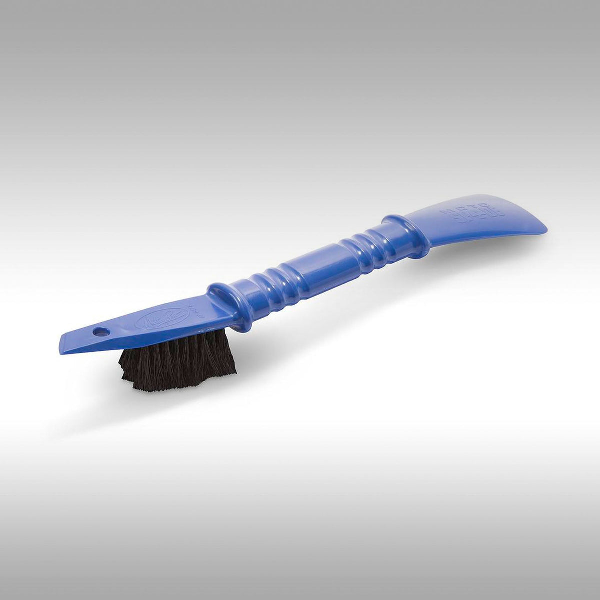 The Motion Pro Moto Spade is a great way to get the excess, caked on mud scraped off your bike to make cleaning your bike properly more efficient. Stiff plastic scraper on one end limits scrating and surface damage while the brush will get into all the tight spots. 
