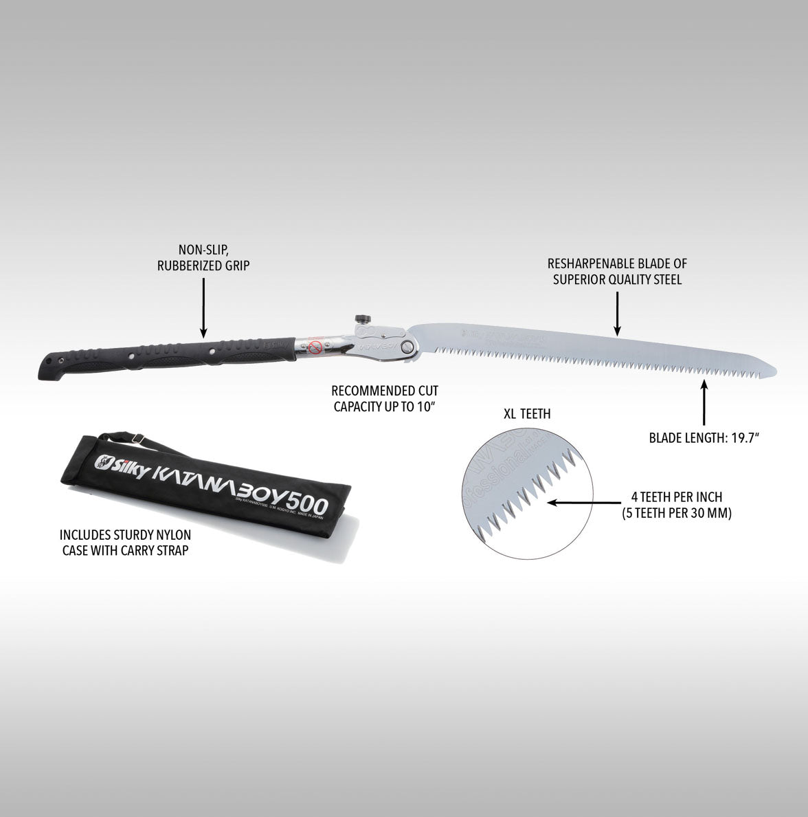 SILKY SAWS - KATANABOY FOLDING SAW - 500MM - XL TEETH