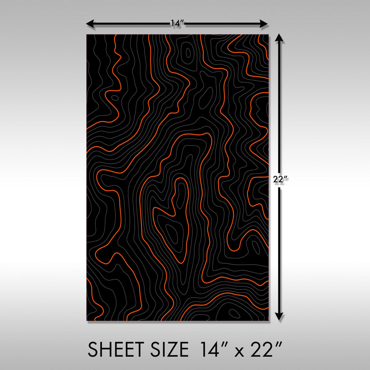 TOPO SHEET - BLACK / ORANGE